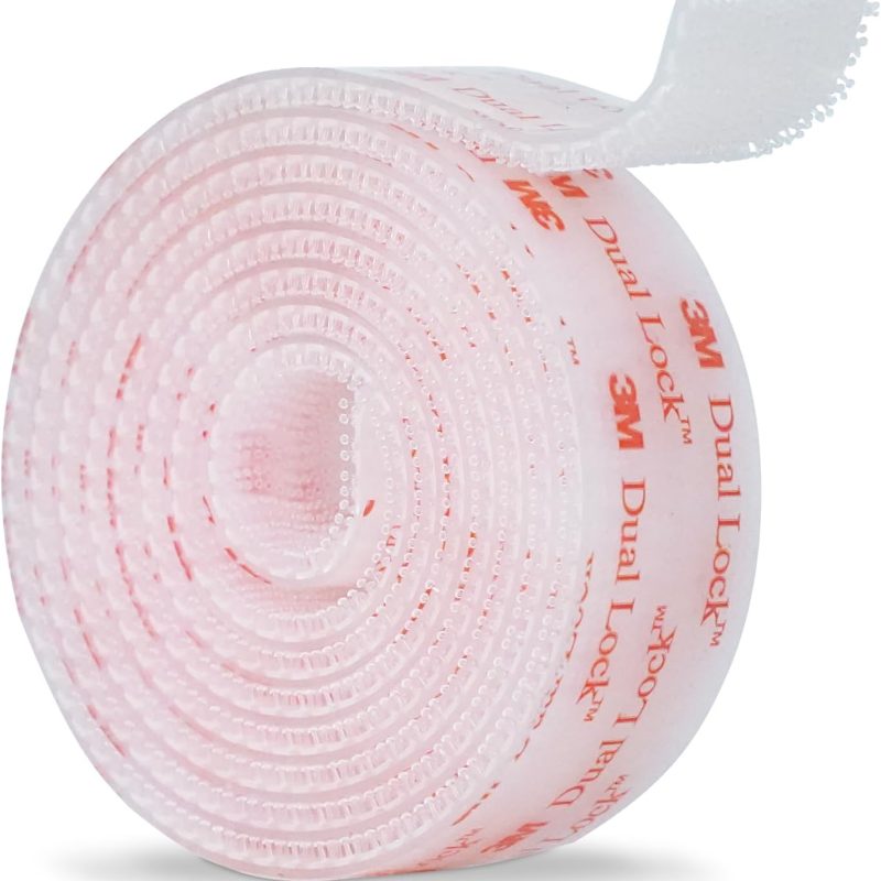 3M Dual Lock SJ3560 Hook & Loop Tape, 25mm x 1.9m Clear Interlocking Adhesive Fastener for Indoor & Outdoor Use