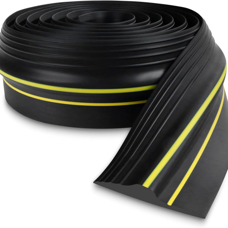 Garage Door Bottom Seal Strip, Universal Rubber Weather Stripping, Waterproof Excluder (80mm x 14mm, 3m Length)